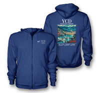 Thumbnail for YCD - Poster - Zipped Hoodie - Blue
