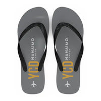 Thumbnail for Nanaimo Airport (YCD) Slippers & Flip Flops - Slippers - Flip Flops - Code - Gray