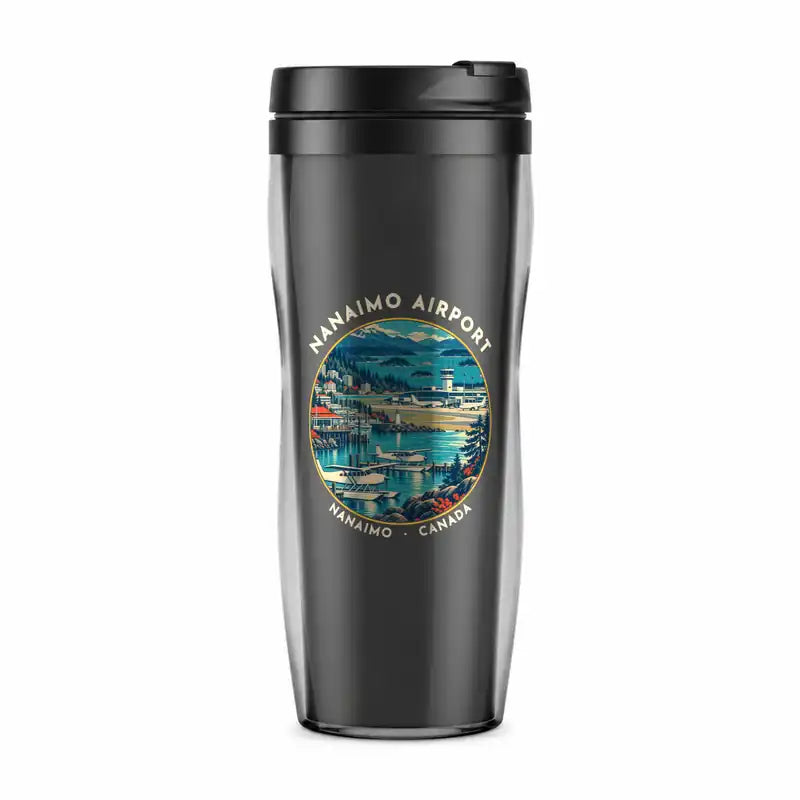 Nanaimo Airport (YCD) Travel Mugs - Badge - Plastic (No Holder) - Gray