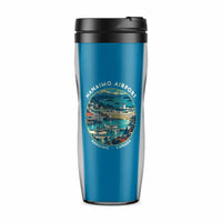 Thumbnail for Nanaimo Airport (YCD) Travel Mugs - Badge - Plastic (No Holder) - Light Blue