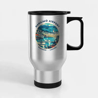 Thumbnail for Nanaimo Airport (YCD) Travel Mugs - Badge - Stainless Steel with Holder - Silver