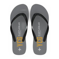 Thumbnail for Castlegar–West Kootenay Regional Airport (YCG) Slippers & Flip Flops - Slippers - Flip Flops - Code - Gray