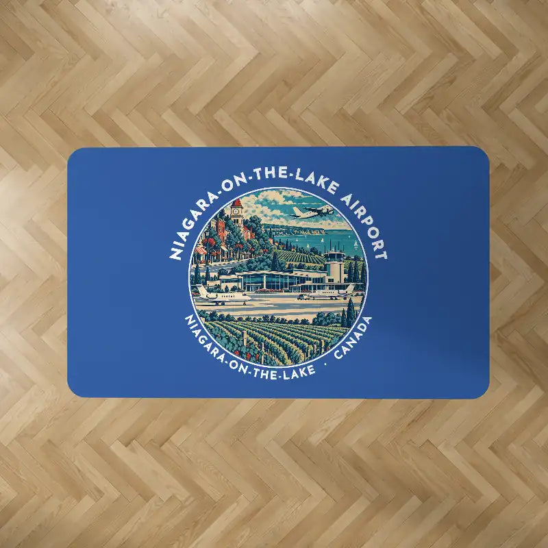 Niagara District Airport (YCM) Carpets - Carpet Rectangle - Badge - Blue