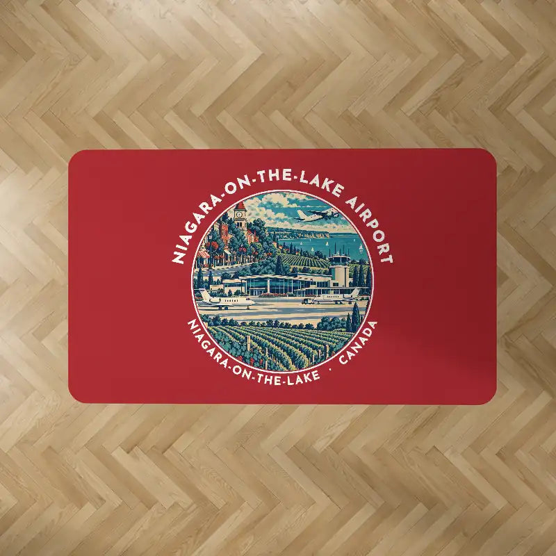 Niagara District Airport (YCM) Carpets - Carpet Rectangle - Badge - Red