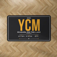 Thumbnail for Niagara District Airport (YCM) Carpets - Carpet Rectangle - ID Tag - Black