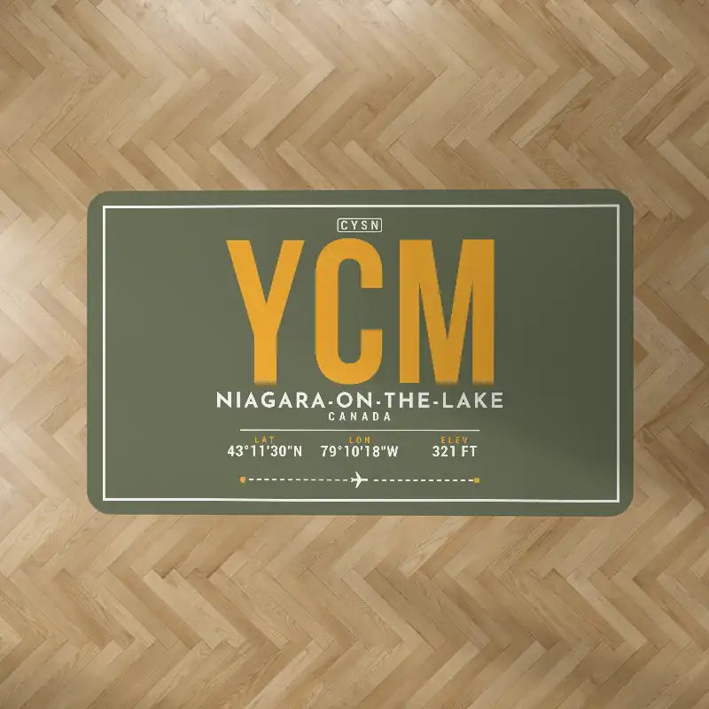 Niagara District Airport (YCM) Carpets - Carpet Rectangle - ID Tag - Green Army