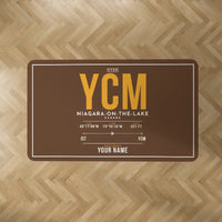 Thumbnail for Niagara District Airport (YCM) Carpets - Carpet Rectangle - ID Tag + Name - Brown