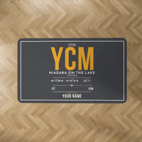 Thumbnail for Niagara District Airport (YCM) Carpets - Carpet Rectangle - ID Tag + Name - Dark Gray