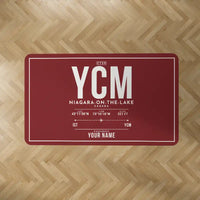 Thumbnail for Niagara District Airport (YCM) Carpets - Carpet Rectangle - ID Tag + Name - Dark Red