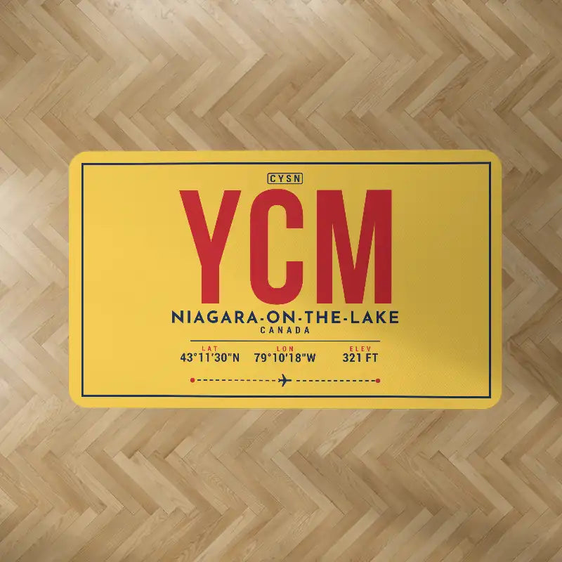 Niagara District Airport (YCM) Carpets - Carpet Rectangle - ID Tag - Yellow