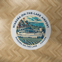 Thumbnail for Niagara District Airport (YCM) Carpets - Carpet Round - Badge - Light Gray