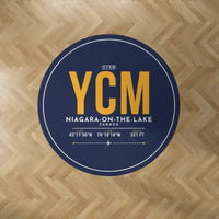Thumbnail for Niagara District Airport (YCM) Carpets - Carpet Round - ID Tag - Dark Blue
