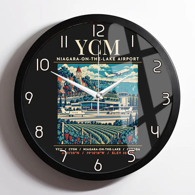 YCM - Poster - Wall Clock Framed - Black