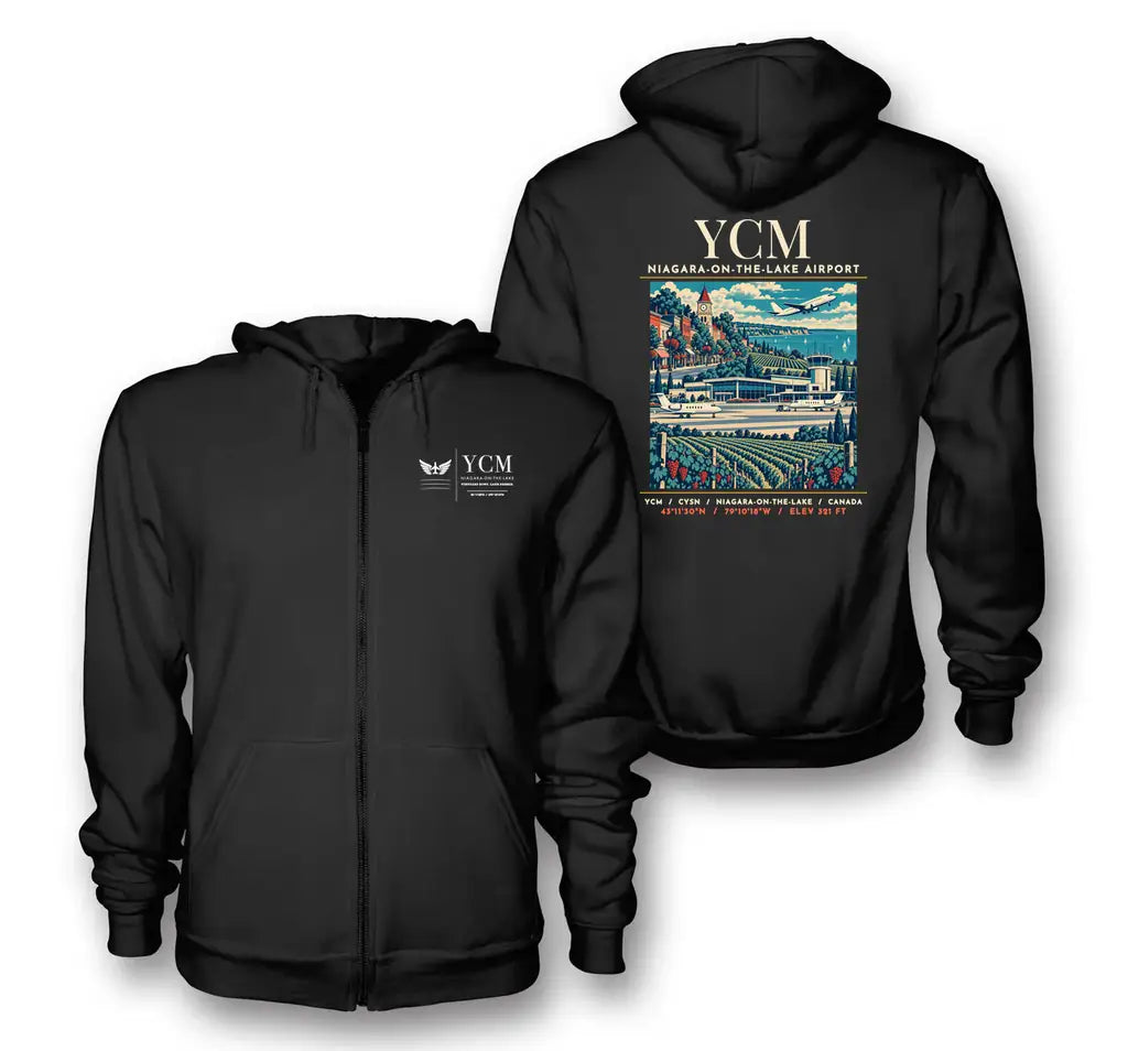 YCM - Poster - Zipped Hoodie - Black