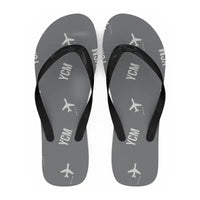 Thumbnail for Niagara District Airport (YCM) Slippers & Flip Flops - Slippers - Flip Flops - Pattern - Gray