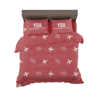 Thumbnail for Dawson City Airport (YDA) Bedding Sets & Blankets - Bedding Set - Pattern - Red