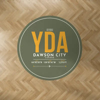 Thumbnail for Dawson City Airport (YDA) Carpets - Carpet Round - ID Tag - Green Army