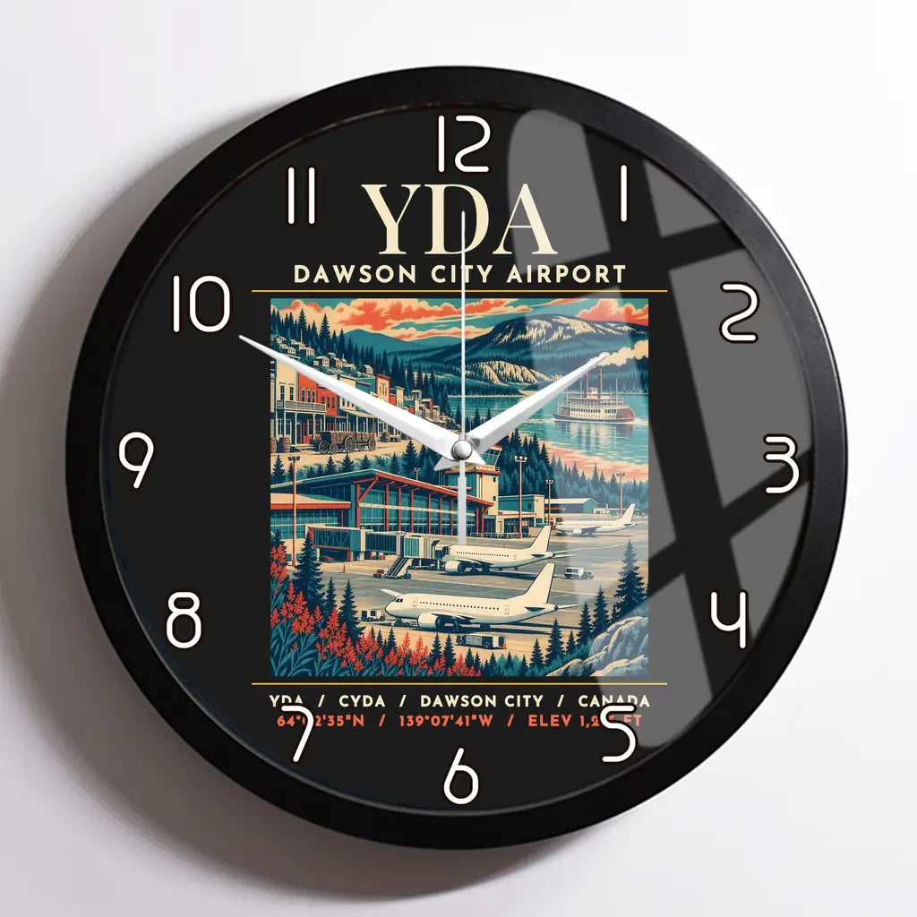YDA - Poster - Wall Clock Framed - Black