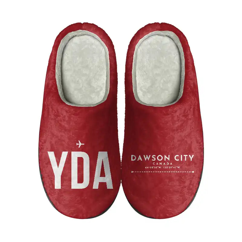 Dawson City Airport (YDA) Slippers & Flip Flops - Slippers - Cotton - Code - Different - Red