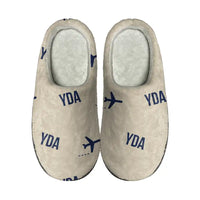 Thumbnail for Dawson City Airport (YDA) Slippers & Flip Flops - Slippers - Cotton - Pattern - Beige