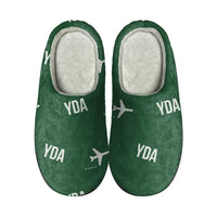 Thumbnail for Dawson City Airport (YDA) Slippers & Flip Flops - Slippers - Cotton - Pattern - Green