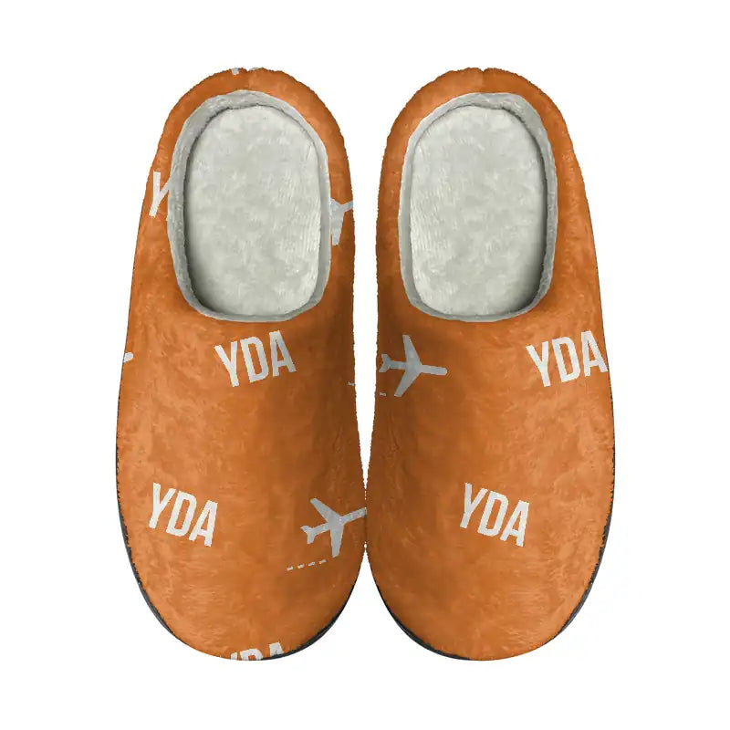 Dawson City Airport (YDA) Slippers & Flip Flops - Slippers - Cotton - Pattern - Orange