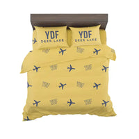 Thumbnail for Deer Lake Regional Airport (YDF) Bedding Sets & Blankets - Bedding Set - Pattern - Yellow