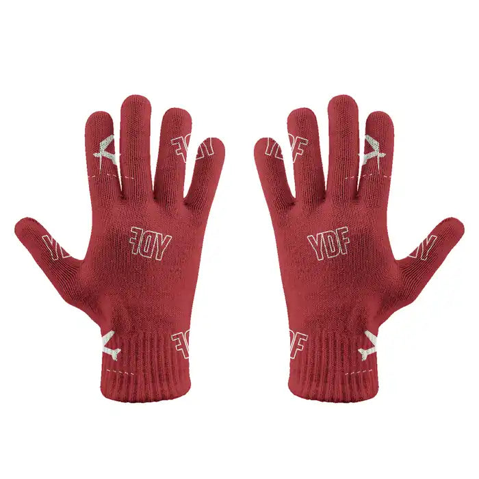 Deer Lake Regional Airport (YDF) Gloves - Gloves - Full - Pattern - Red
