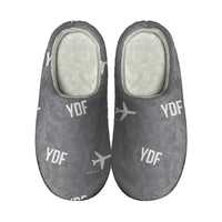 Thumbnail for Deer Lake Regional Airport (YDF) Slippers & Flip Flops - Slippers - Cotton - Pattern - Gray