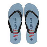Thumbnail for Deer Lake Regional Airport (YDF) Slippers & Flip Flops - Slippers - Flip Flops - Code - Light Blue