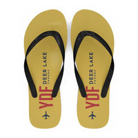 Thumbnail for Deer Lake Regional Airport (YDF) Slippers & Flip Flops - Slippers - Flip Flops - Code - Yellow