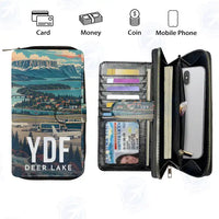 Thumbnail for Deer Lake Regional Airport (YDF) Leather Wallets - Zip Long Wallet - Scene