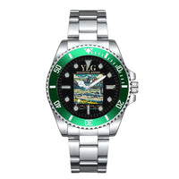 Thumbnail for Edmonton International Airport (YEG) Aviator Watches - Poster - Premium Diver - Green