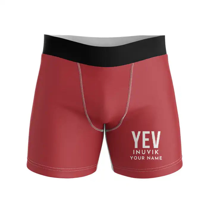 Inuvik (Mike Zubko) Airport (YEV) Men Boxers - Code + Name - Red
