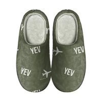 Thumbnail for Inuvik (Mike Zubko) Airport (YEV) Slippers & Flip Flops - Slippers - Cotton - Pattern - Green Army