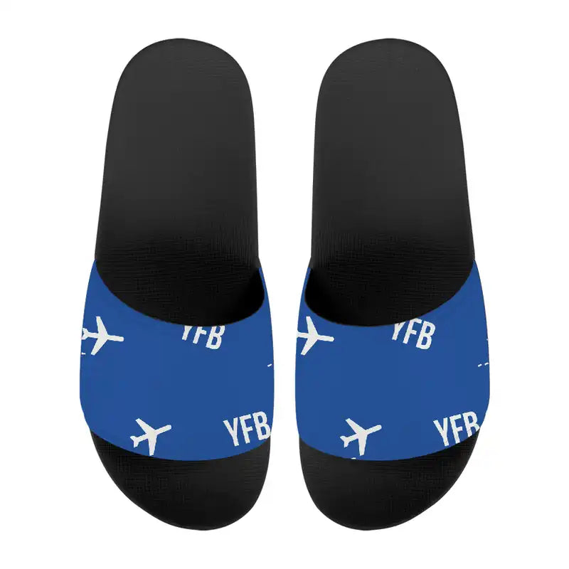 Iqaluit Airport (YFB) Slippers & Flip Flops - Slippers - Sport - Pattern - Blue
