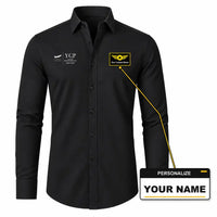 Thumbnail for Gaspé Michel-Pouliot Airport (YGP) Shirts - Long Sleeve Shirt - Front - Black + NAME