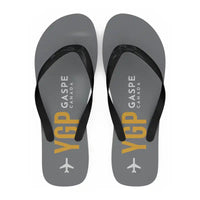 Thumbnail for Gaspé Michel-Pouliot Airport (YGP) Slippers & Flip Flops - Slippers - Flip Flops - Code - Gray