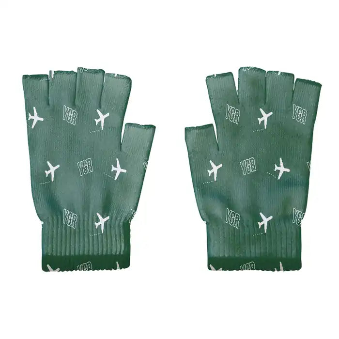 Magdalen Islands Airport (YGR) Gloves - Gloves - Cut - Pattern - Green