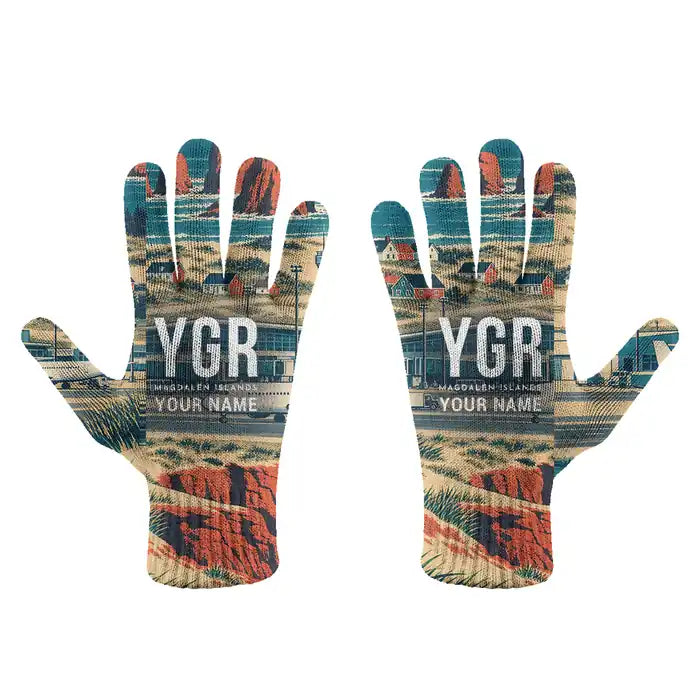 Magdalen Islands Airport (YGR) Gloves - Gloves - Full - 3D + Name