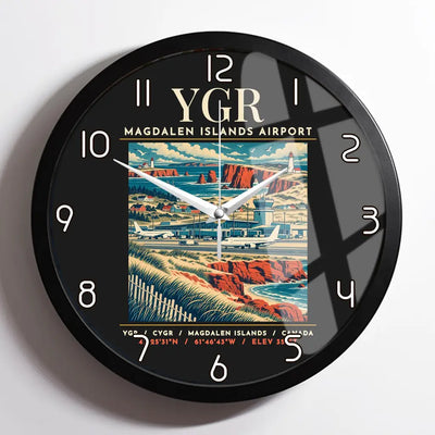 YGR - Poster - Wall Clock Framed - Black