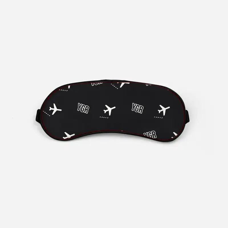 Magdalen Islands Airport (YGR) Sleep Masks - Sleep Mask - Pattern - Black
