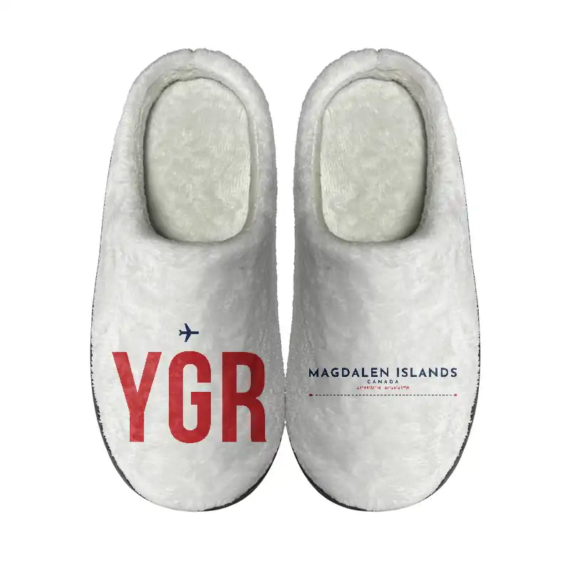 Magdalen Islands Airport (YGR) Slippers & Flip Flops - Slippers - Cotton - Code - Different - White