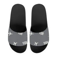 Thumbnail for Magdalen Islands Airport (YGR) Slippers & Flip Flops - Slippers - Sport - Pattern - Gray