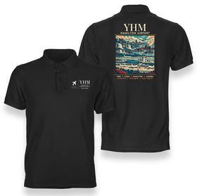 John C. Munro Hamilton International Airport (YHM) Premium Polo T-Shirts