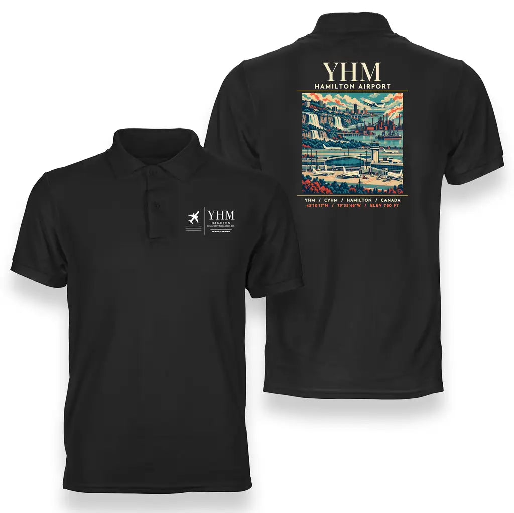 YHM - Poster - Double-Side Polo - Black