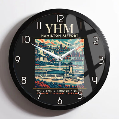 YHM - Poster - Wall Clock Framed - Black
