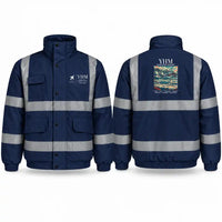 Thumbnail for John C. Munro Hamilton International Airport (YHM) Reflective Winter Jackets - Poster - Navy Blue