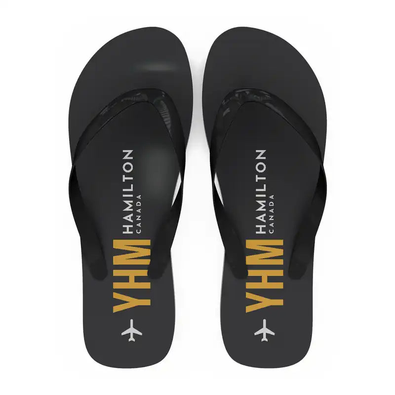 John C. Munro Hamilton International Airport (YHM) Slippers & Flip Flops - Slippers - Flip Flops - Code - Black