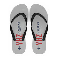Thumbnail for Halifax Stanfield International Airport (YHZ) Slippers & Flip Flops - Slippers - Flip Flops - Code - Light Gray